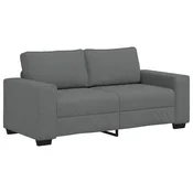 Vidaxl Dvosed temno siv 180x77x82 cm blago