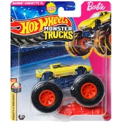 Hot Wheels Monster Trucks: Barbie Corvette XL avtomobilček 1/64 - Mattel