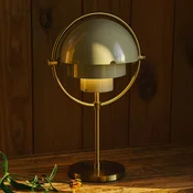 Gubi baterijska namizna svetilka Multi-Lite, medenina/siva, 30 cm - Dnevna soba/jedilnica - Dizajn - medenina, siva - Kovina