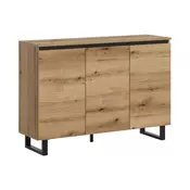 Livetastic Široka Komoda Tomasa, Barva Hrasta, Črna