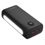 shumee Prenosna baterija GoGen PB300003B 30000 mAh črne barve