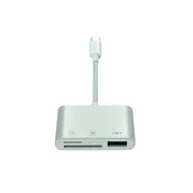 INF Type-C 3-v-1 čitalec kartic – SD/TF/USB, Visoka Hitrost Green, (5000282784)
