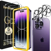 Komplet 3x zaščitno steklo + 3x zaščita za kamero za iPhone 14 Pro