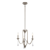 Quintiesse QN-KARLEE3 - Luster na šipci KARLEE 3xE14/60W/230V mat hrom