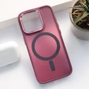 Maska Mag Case Candy Shield za iPhone 15 Pro bordo
