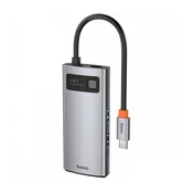 BASEUS Type-C HUB 4-u-1 aktivni, HDMI + 2 USB + Type-C prikljucak, sivi CAHUB-CY0G