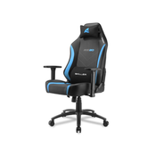 Sharkoon Gamer stol - Skiller SGS20 Black/Blue (nastavljiva višina; nastavljiv naslon za roke; blago; jekleno podnožje; do 120 kg)