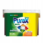 Purox caps univerzalne 5-komorne kapsule za pranje perila s praškom in gelom 35 kosov