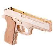Drvena igracka Smart Baby - Pištolj s gumicom