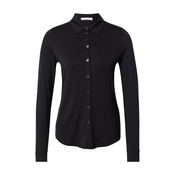 Košulja Marc OPolo za žene, boja: crna, regular, s klasicnim ovratnikom