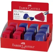 Strgalo, za stojalo, z dvema luknjama, 2 pladnja, FABER-CASTELL, mešane barve, 12 kosov