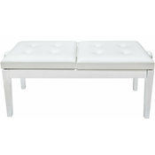 Grand HY-PJ022 Dvojna klavirska stolica White Matt