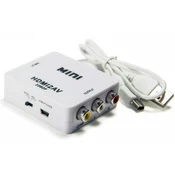 BRK Konverter za video nadzor HDMI NA AV beli