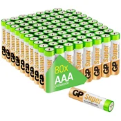GP Batteries GP Batteries Super micro (AAA)-baterija alkalno-manganov 1.5 V 80 kos, (20638325)
