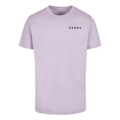 Mens T-shirt with Trust Dove lilac inscription on the back