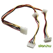 ROLINE Roline tok priključni kabel [1x 4-polni električni moški konektor IDE - 4x 4-polni električni ženski konektor IDE] 0.45 m črna\, rdeča\, rumena, (20414794)
