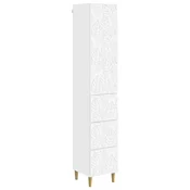 vidaXL Set omar 2 pcs Bela 33 x 34,5 x 90 cm Inženirski les