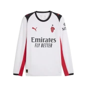 Mens Puma AC Milan 25/26 Long Sleeve Away Jersey, White, Size L, Sport