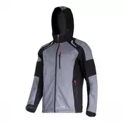 PROLINE JAKNA IZ SOFTSHELLA S KAPUCO SIVO-ČRNA-RDEČA 3XL LAHTI L4092306