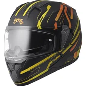 Full face helmet GMS HEXAGO graphic yellow - orange 2XL