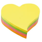 Blok samolepljiv oblik 70x70mm 200L Srce zakrivljeno Info Notes neon