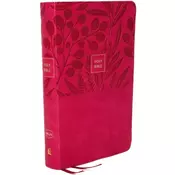 NKJV, End-of-Verse Reference Bible, Personal Size Large Print, Leathersoft, Pink, Thumb Indexed, Red Letter, Comfort Pri