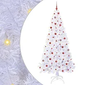 Vidaxl Umestno božično drevo med 300 LED Bela 240 cm PVC in jeklo