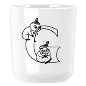 Plastični lonček MOOMIN ABC 200 ml, črka G, bela, RIG-TIG