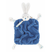 Plišani zečić mazilica Plume Doudou Rabbit Ocean Blue Kaloo plavi 20 cm u poklon kutiji za bebe od 0 mjes