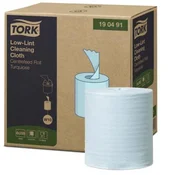 Čistilna krpa, brez vlaken, v roli, 1-slojna, 200 listov, polnilo, sistem W10, TORK, turkizna, 4 pakiranja