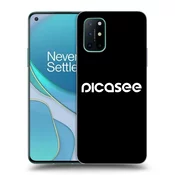 Silikonski črni ovitek za OnePlus 8T - Picasee - new logo - white