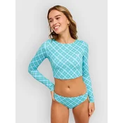 Roxy The Beach Babe Ls Crop Longsleeve Lycra katydid as if plaid