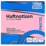 Spirit: 100-listni blok pastelno pink samolepilnih listkov, 75x75mm