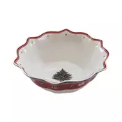 Belo-rdeča porcelanasta božična skleda Toy´s Delight Villeroy&Boch, o 19 cm