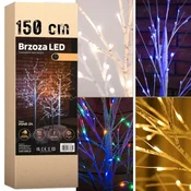shumee Brezova LED božična jelka 150 cm 72 diod hladno večbarvna