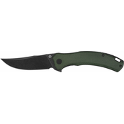 QSP Knife Walrus Linerlock Black Green