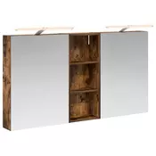 Vidaxl Komplet omaric za kopalnico s polico 3 pcs 130 x 14,5 x 70 cm