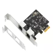 E GREEN PCI Express kontroler 2 port 2.5 Gigabit Ethernet Realtek 8125B