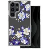IMD ovitek za Samsung Galaxy S24 Ultra, cvetlični vzorec 1 - prozoren
