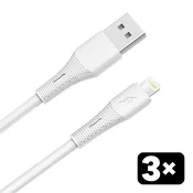 Kabl AVAX CB4306 3X / USB-A to Lightning / 12W / 1.5 m / White