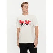 HUGO Red Majica Dinricko, bela