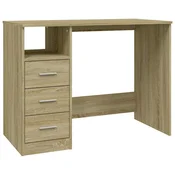 Vidaxl Pisalna miza s predali 102x50x76 cm inženirski les