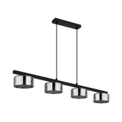 Globo 16055-4HS - LED luster na sajli HIGGINS 4xGX53/6W/230V dimljeno/crna