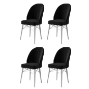 Hanah Home Set stolica Ritim, 44x96x42 cm, 4 komada, Crno-bele