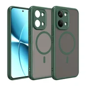 Hibridni ovitek HaloFrost II MagSafe za Xiaomi Poco X8 Pro Max - green