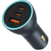 Baseus Car charger Golden Contactor Pro, 2x USB-C, 1x USB, 65W