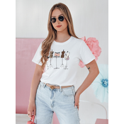 T-shirt damskie z nadrukiem MANETEE biały Dstreet