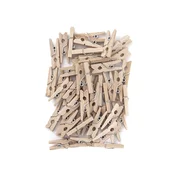 Mini leseni žebljički za oblačila, 2,5 cm - paket 40 kosov