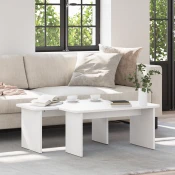 Kava Stol 2 pcs Bijelo Masivna borovina