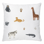 Dječji jastuk od pamučnog satena 45x45 cm Safari Animals – Butter Kings